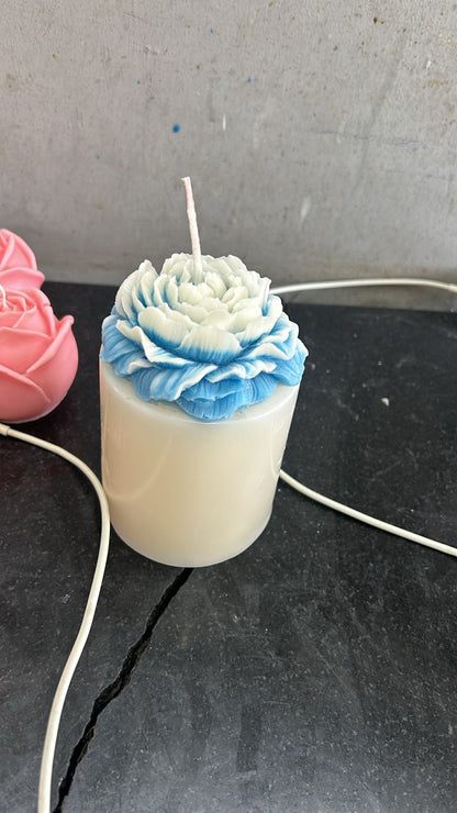 Floral Bliss Pillar Candle - Essenceoul