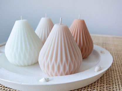 Teardrop - shaped Geometric Candle - Essenceoul